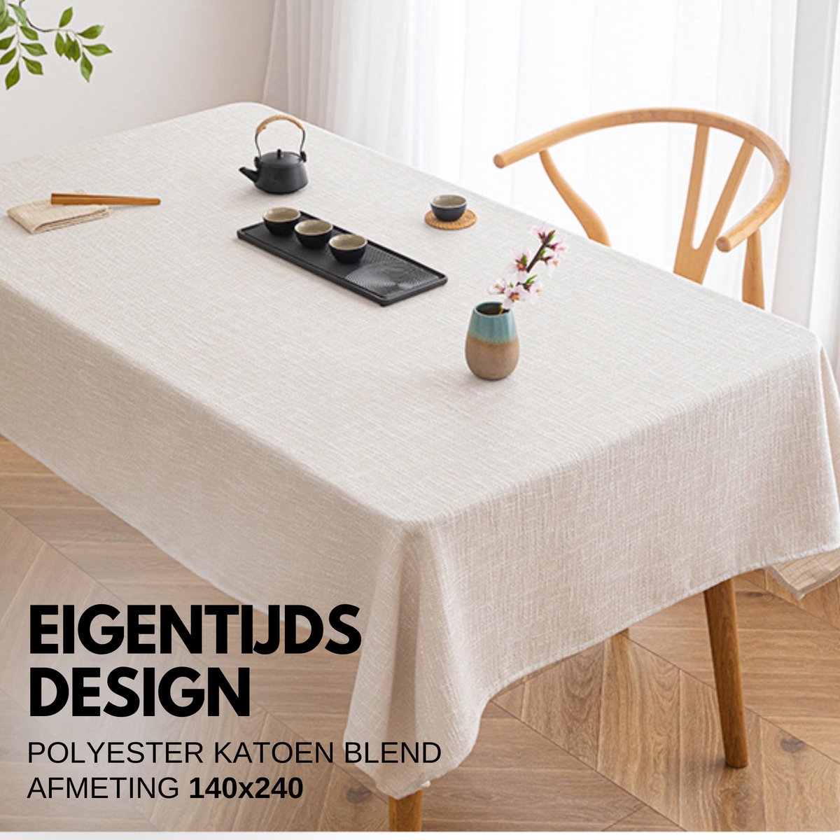 Tafelkleed Creme 140x240cm