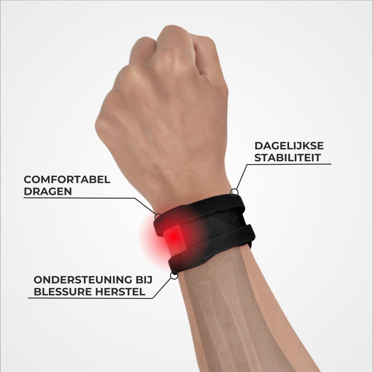 TFCC Polsbrace 1 Paar Zwart