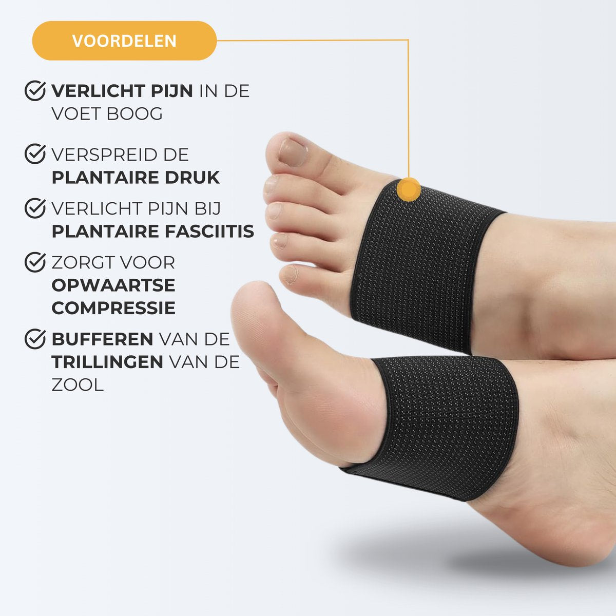 Voetboogbrace 2 Stuks Zwart