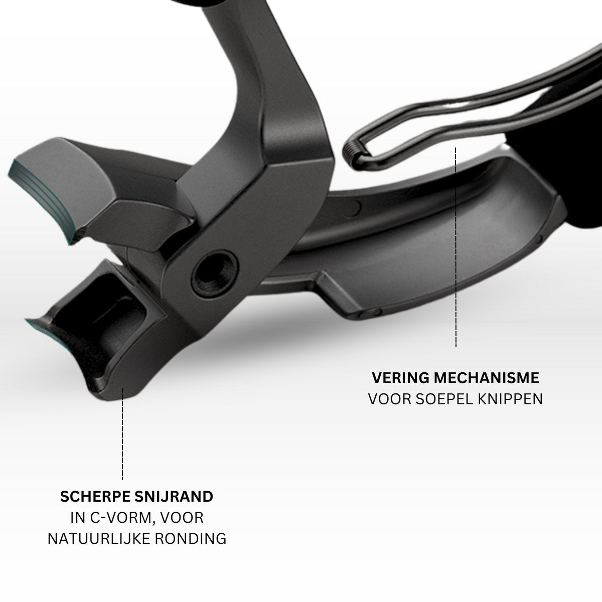 Gebogen Nageltang Zwart