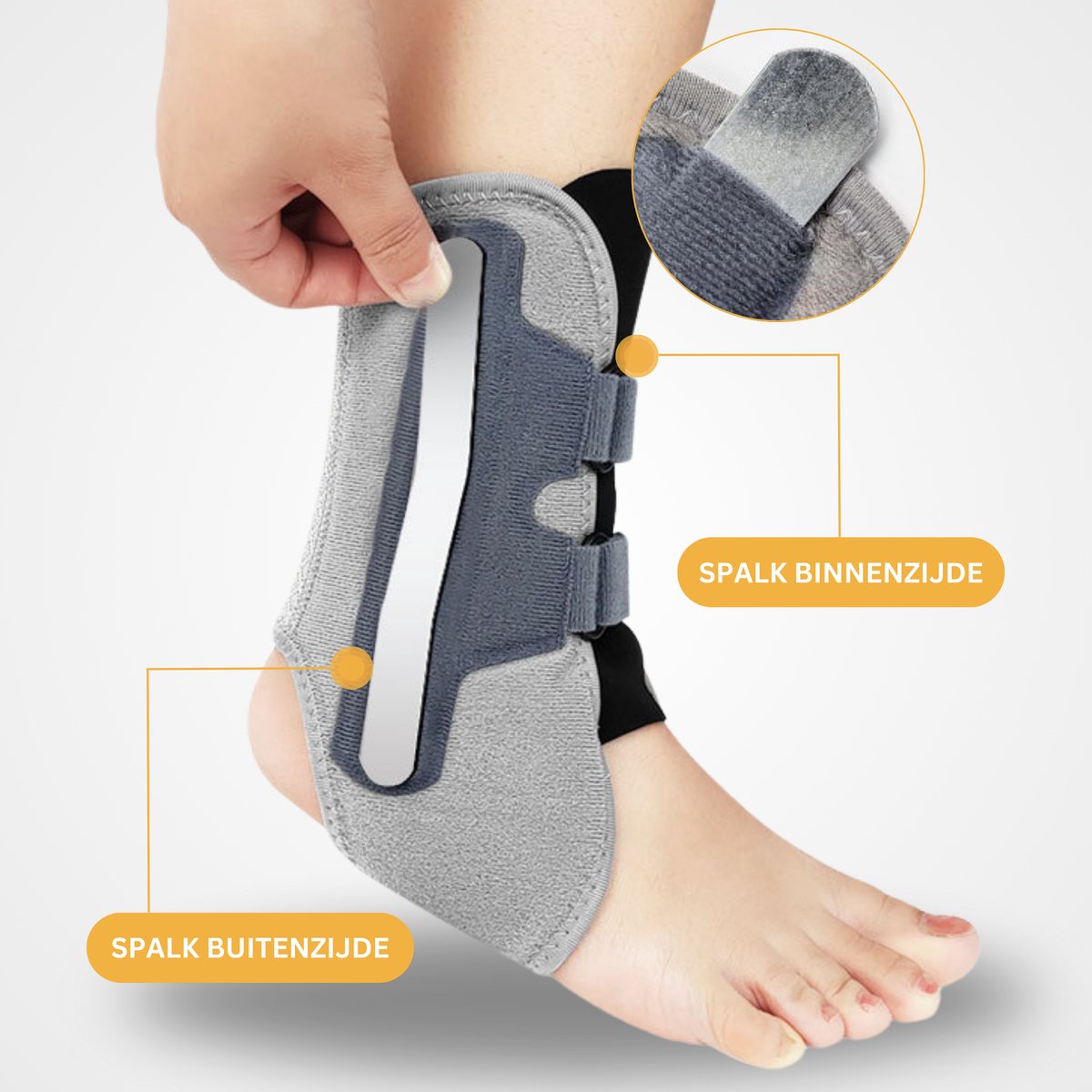 Enkelbrace 1 Stuk Grijs