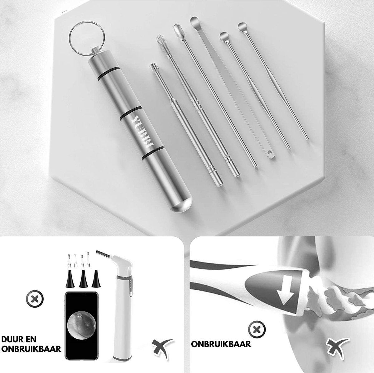 9 Delige Oorsmeer Verwijderaar Set met Etui