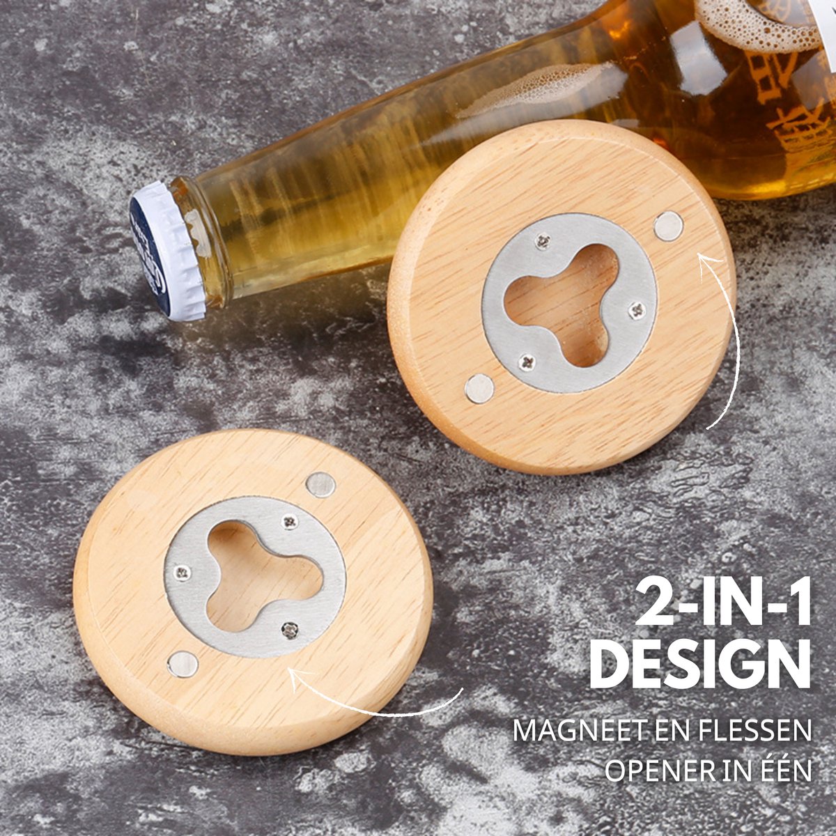 Magneet Flessenopener 4 Stuks