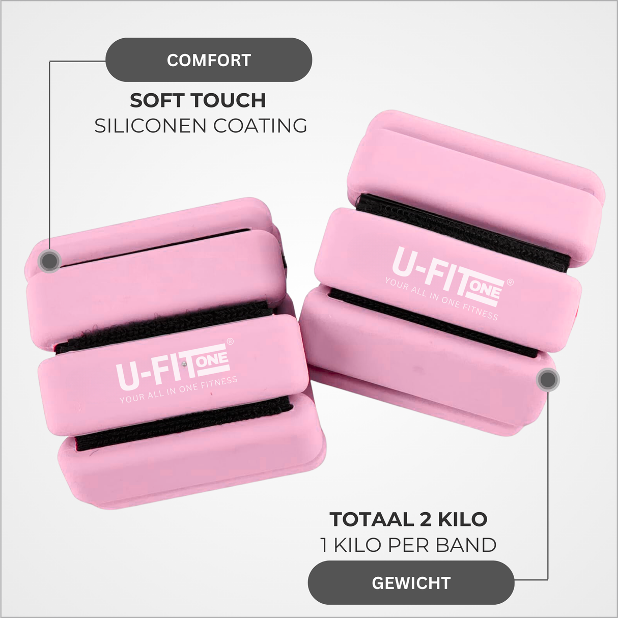 Enkel-Polsgewichten 1KG x 2 Stuks