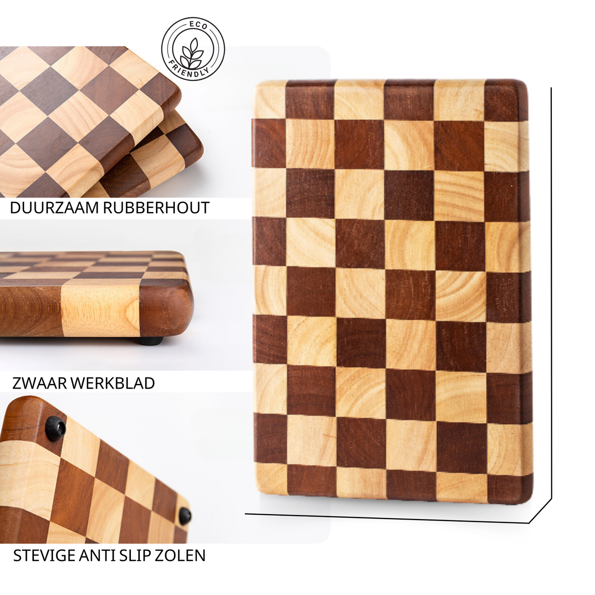 Snijplank 'Check' Klein 30x20x2.5cm