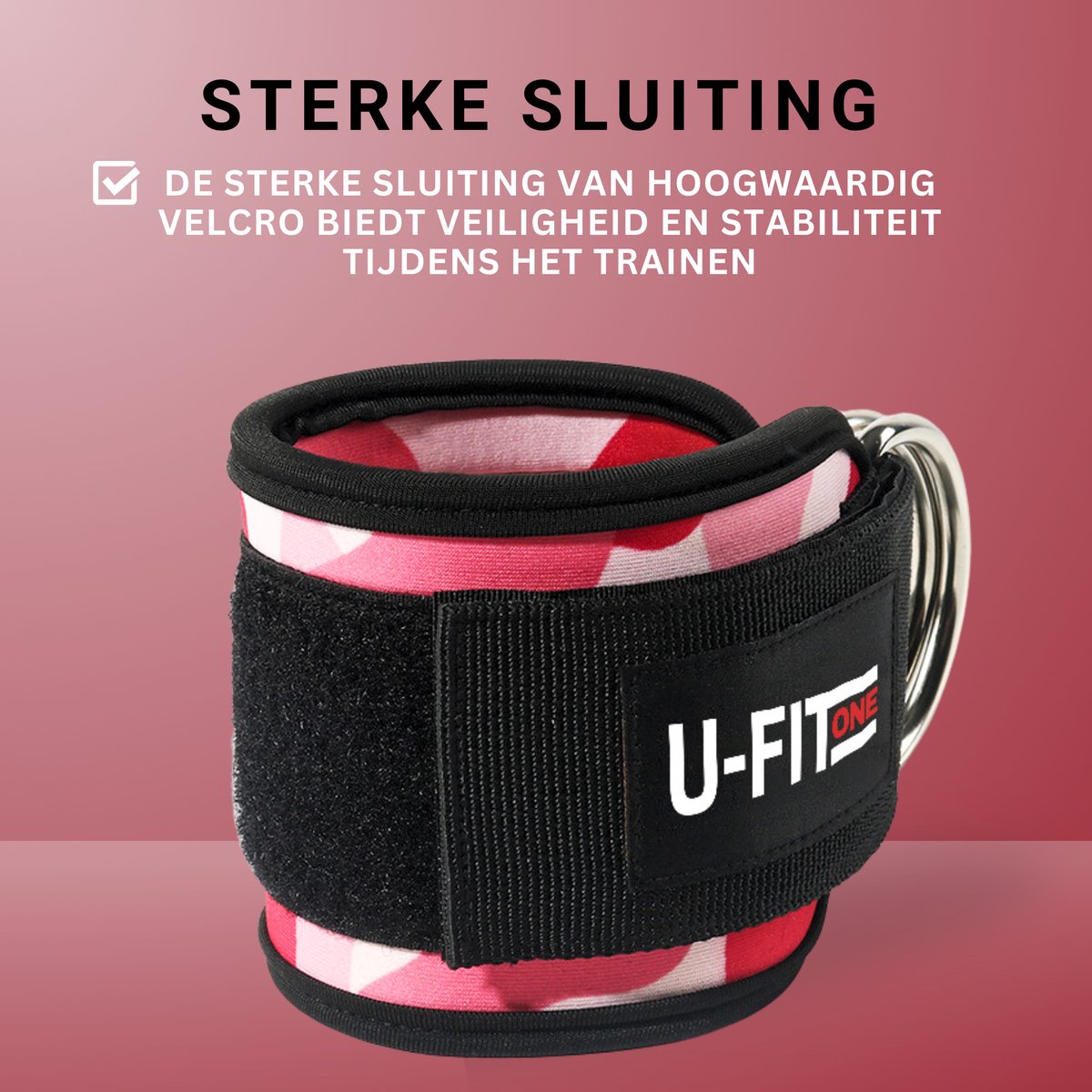 Ankle Straps Camouflage Roze