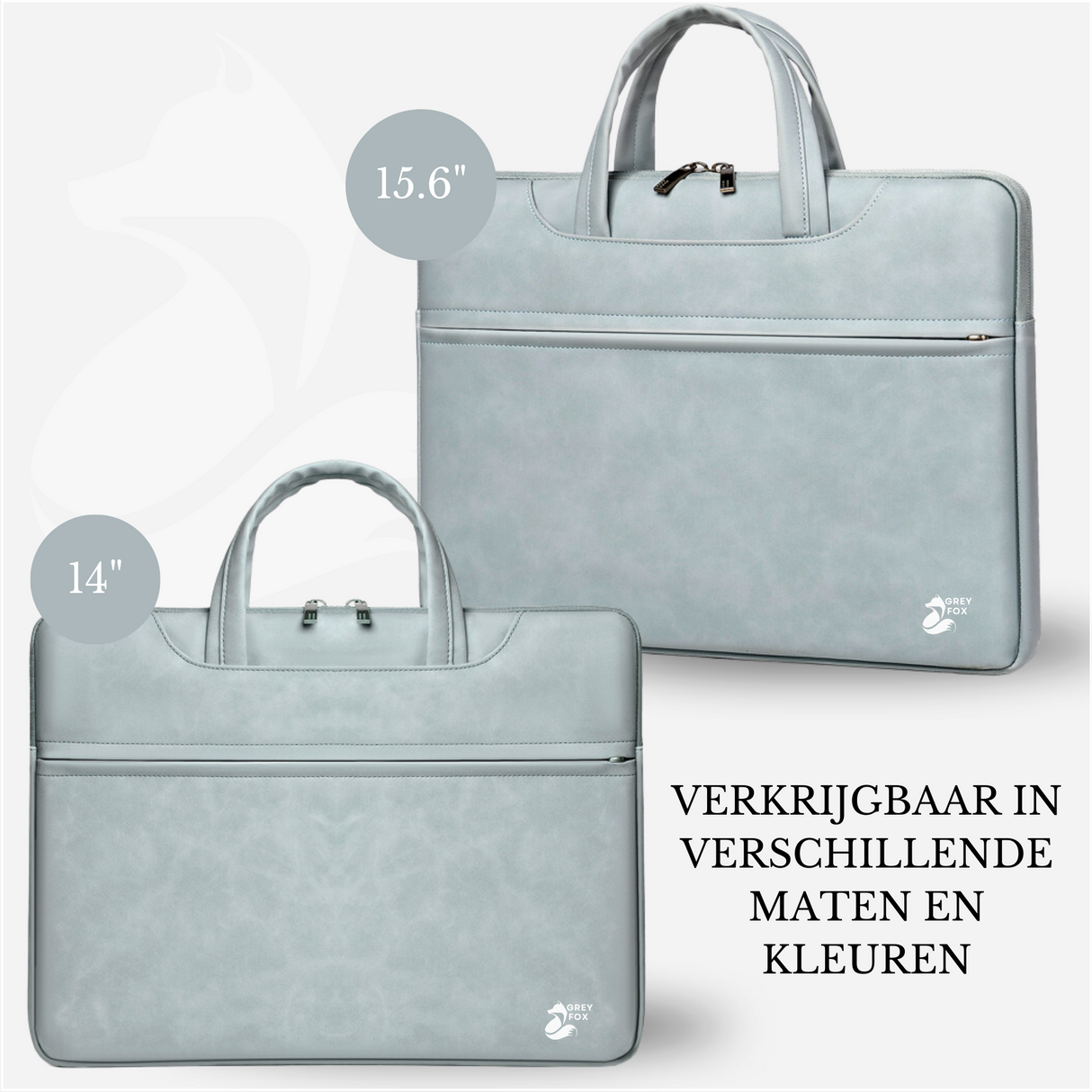 PU Leren Laptophoes Blauw
