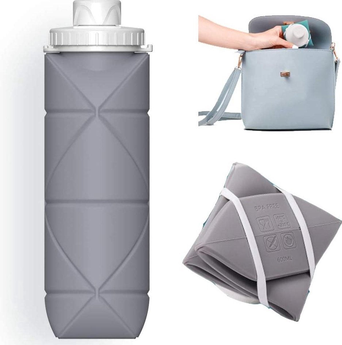 Opvouwbare Waterfles 0.6 Liter