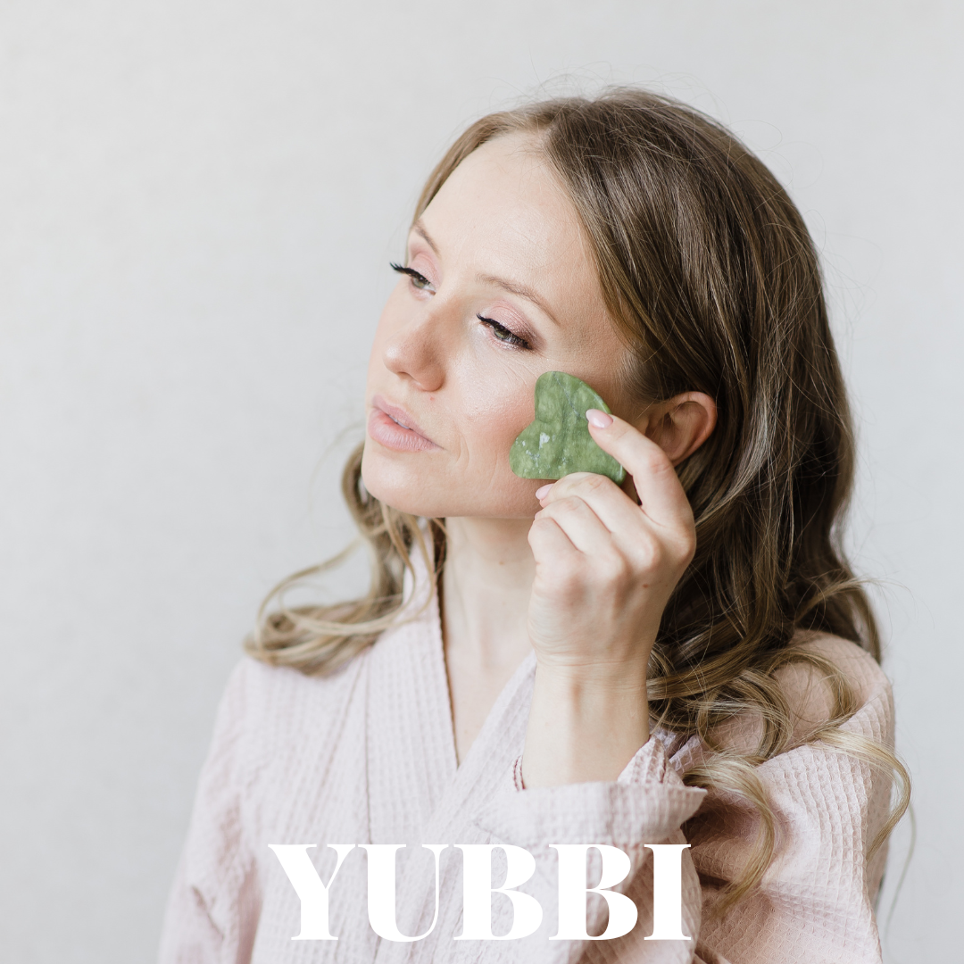 Gua Sha Set Groene Jade