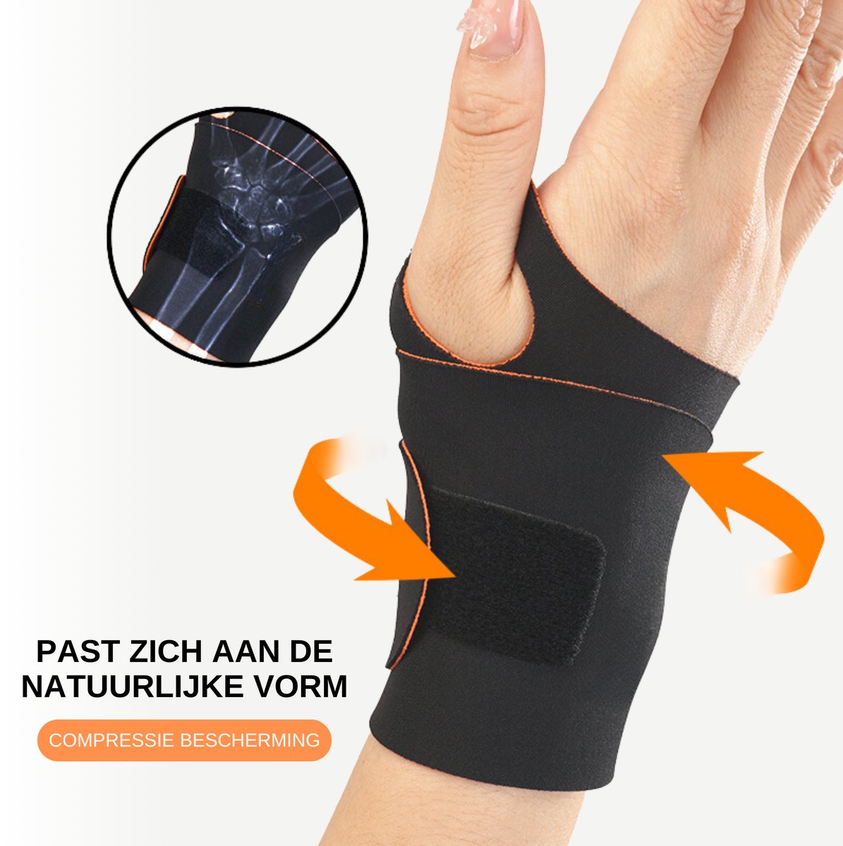 Wrist Wraps 1 Paar Zwart