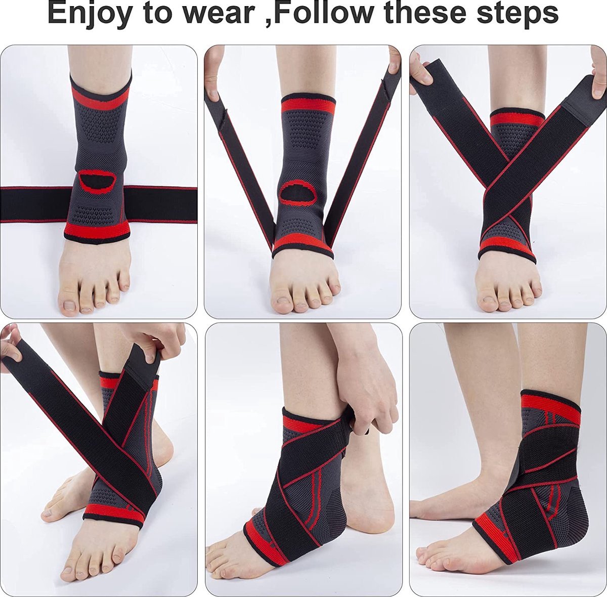 Enkelbrace Rood 1 Stuk