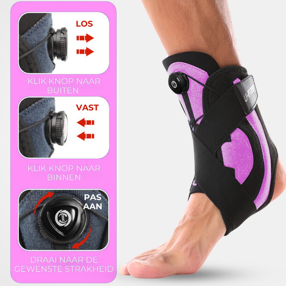 Enkelbrace 1 Stuk Roze