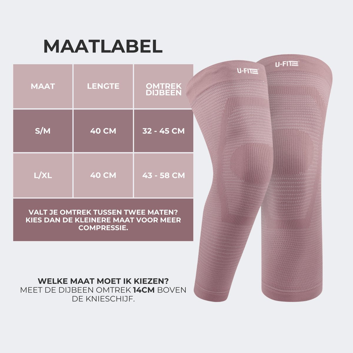 Lange Kniebrace Roze 1 Paar