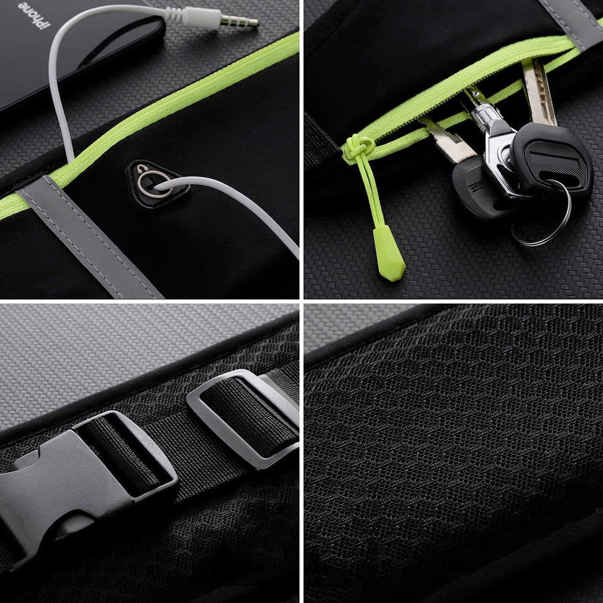 Running belt 60 tot 116 cm Zwart