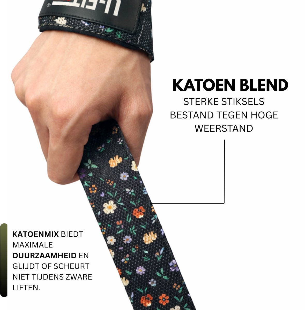 Lifting Straps Zwart Bloem