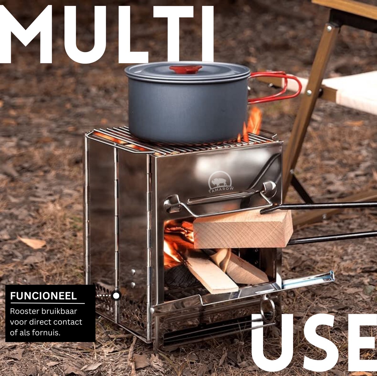 Draagbare Houtkachel 20x20x35cm