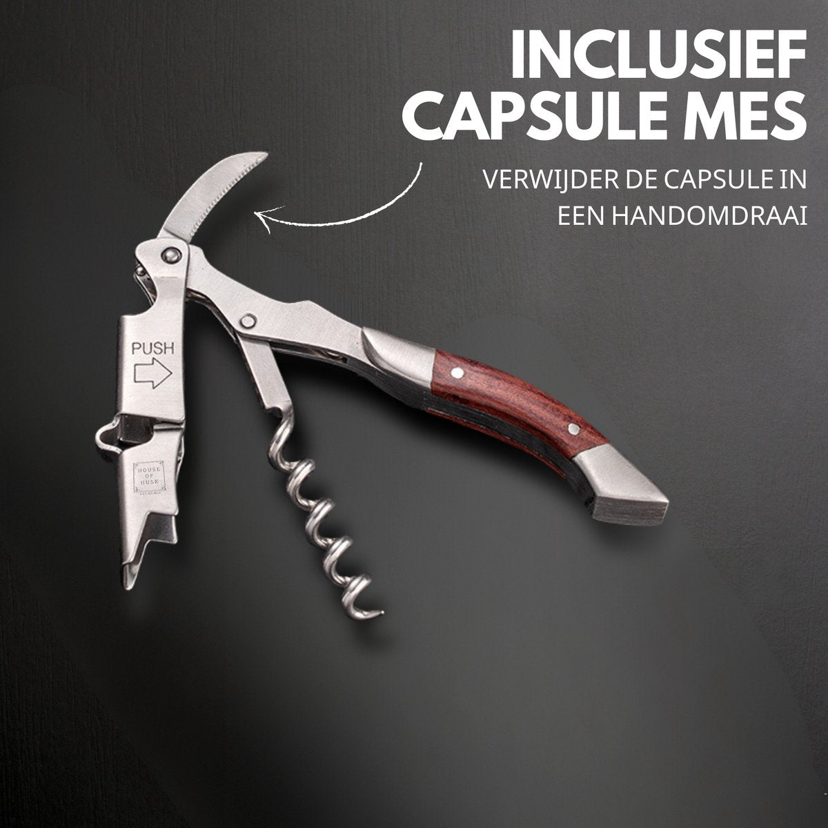 Multifunctioneel Kurkentrekker Donker Bruin