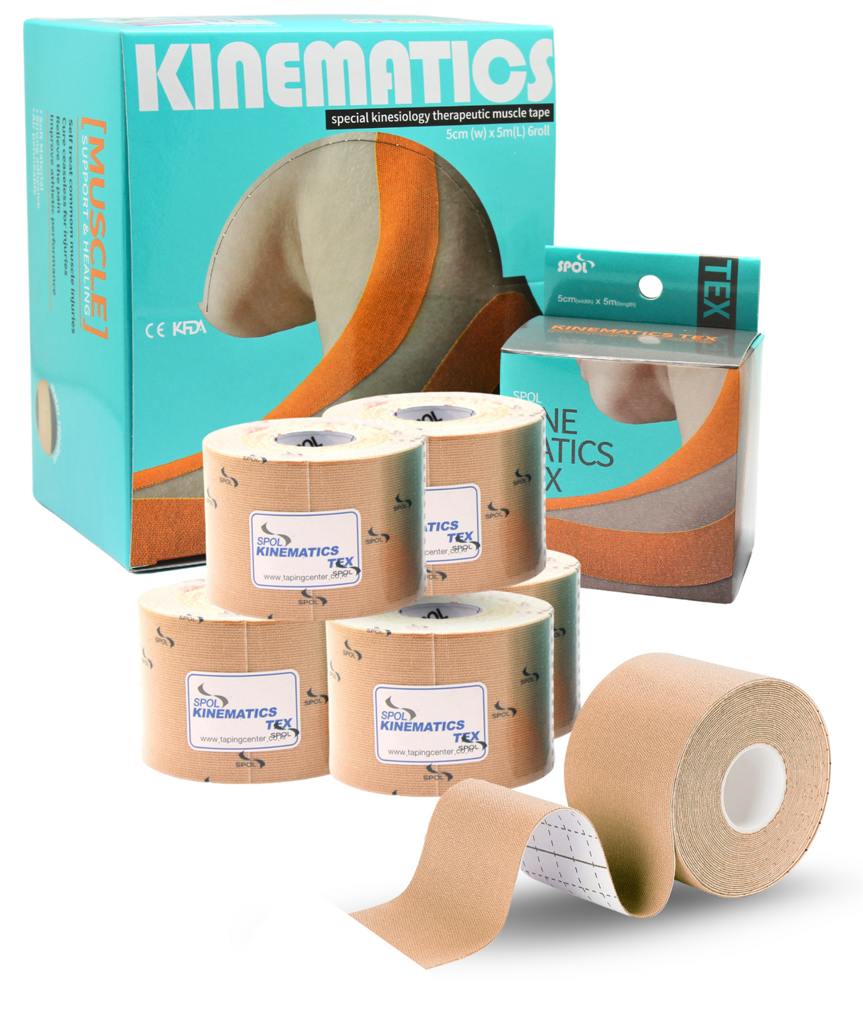 Kinesiotape Beige 6 Stuks