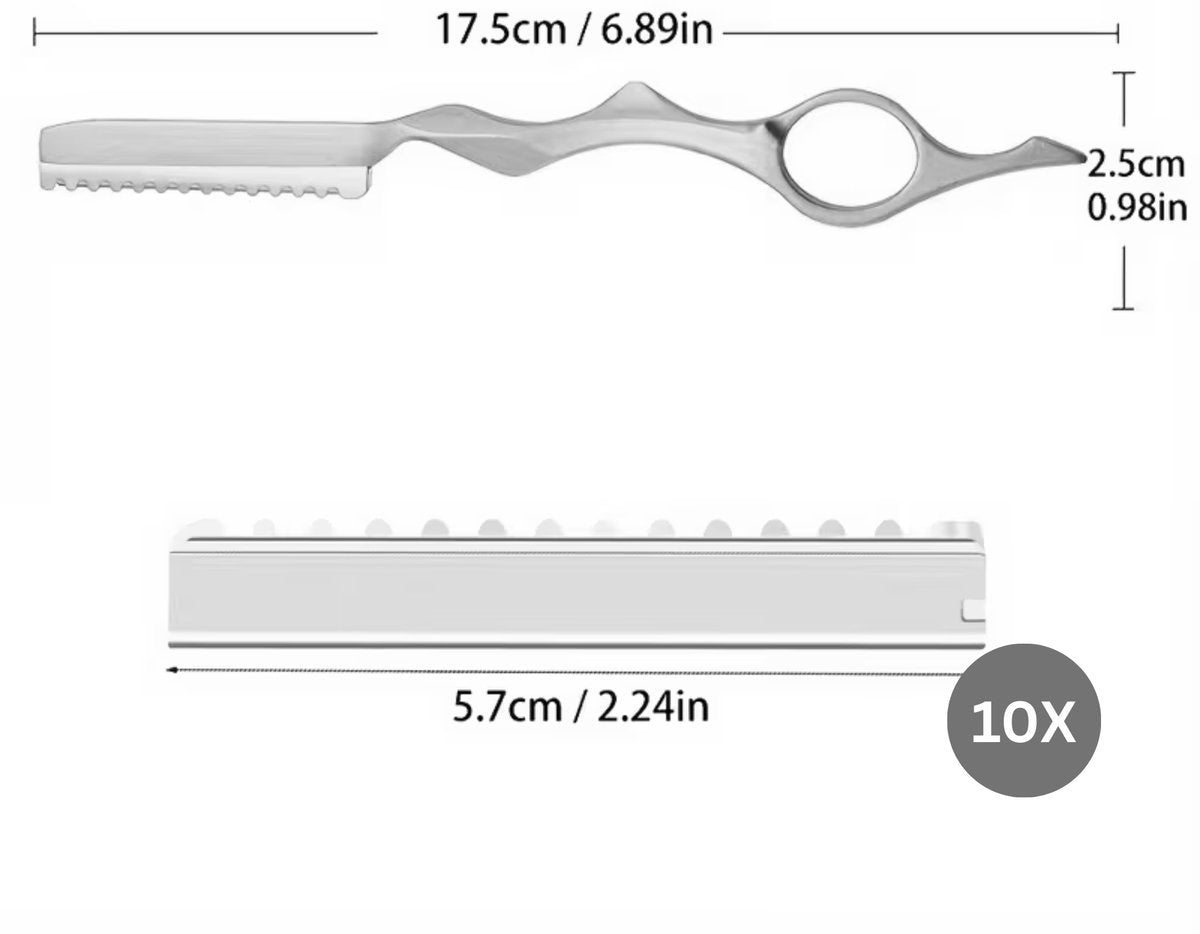 Uitdun Kappersmes Inclusief 10 Navulmesjes