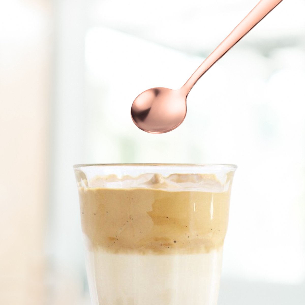 Koffielepels 13cm Rose Goud 12 Stuks