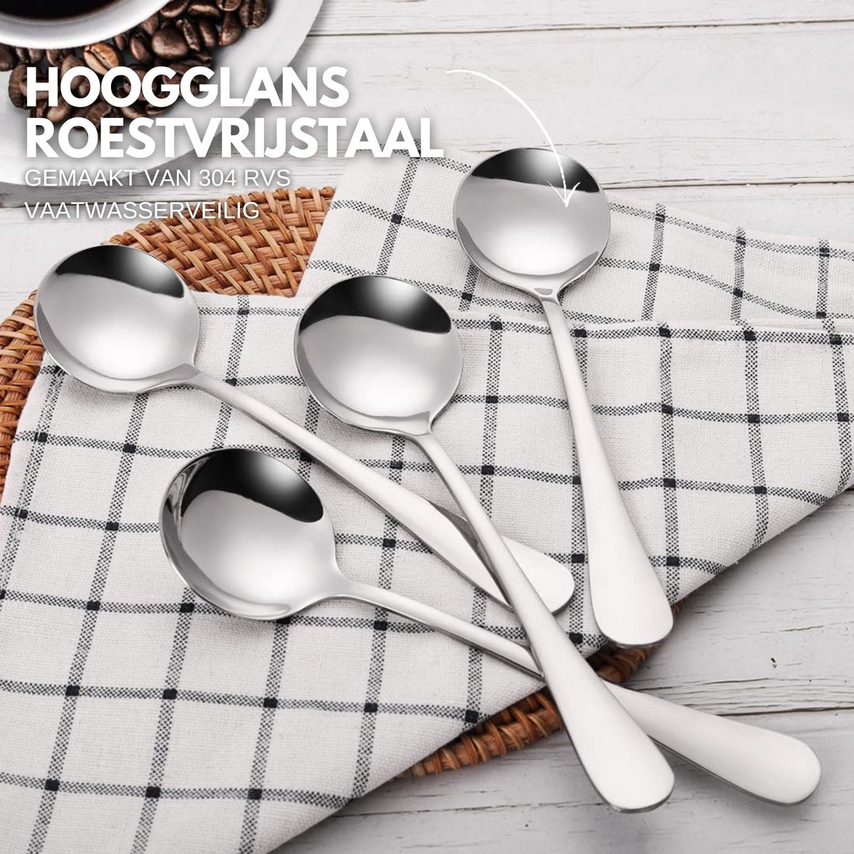 Tafellepels 8 Stuks Zilver