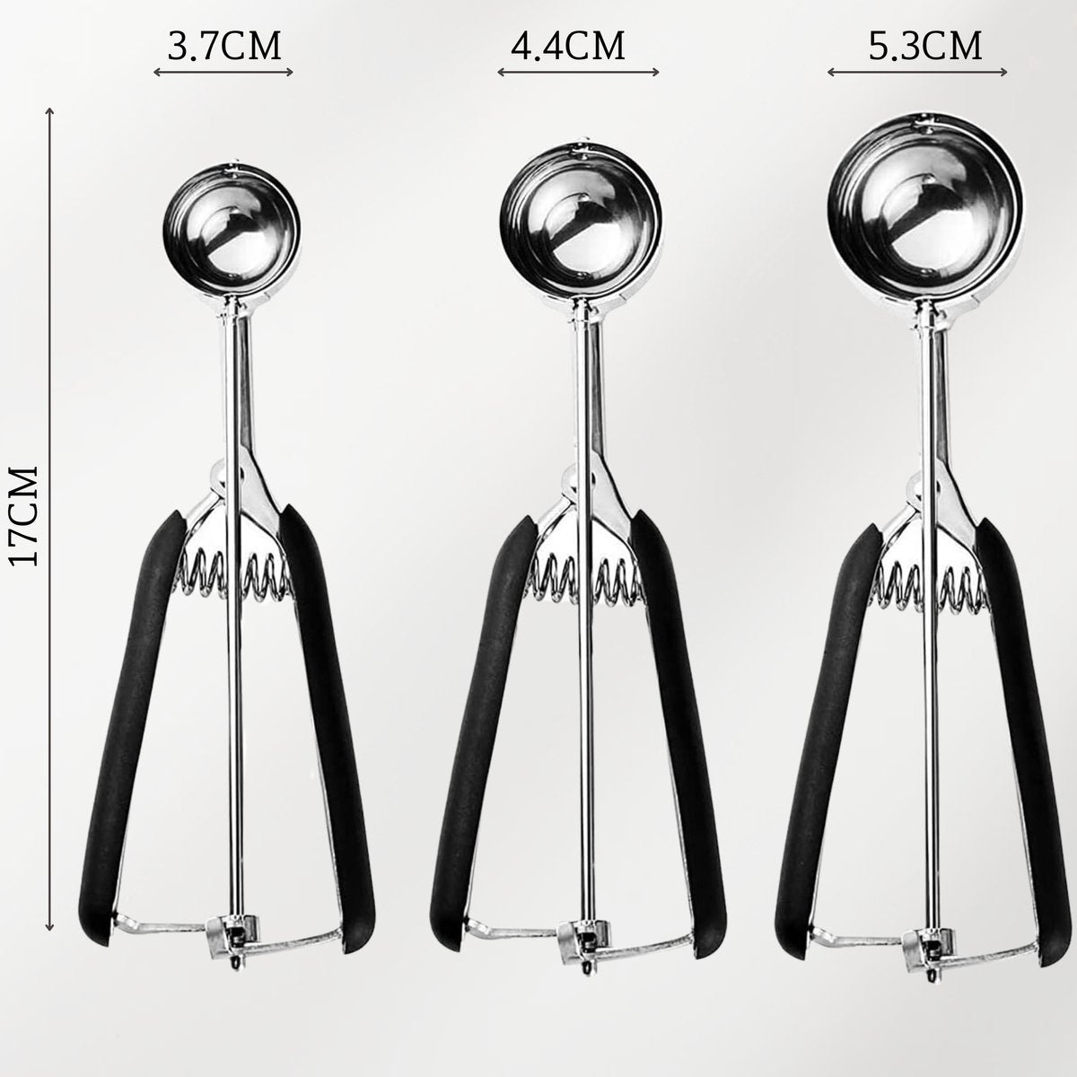 IJsscheppers RVS 3 Stuks