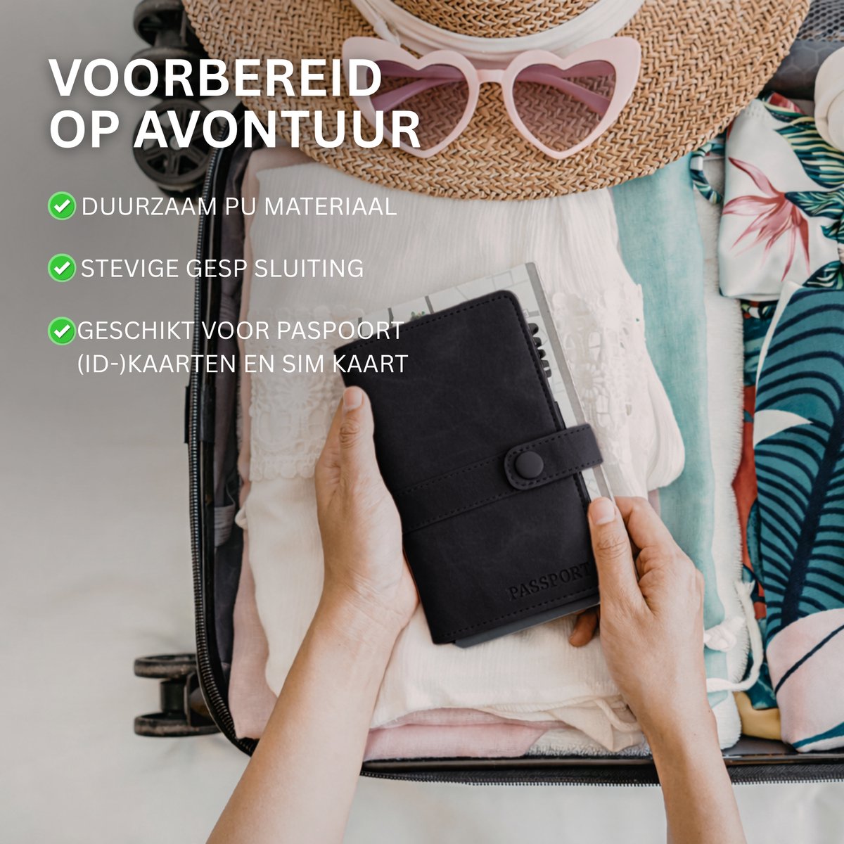 Paspoort Hoesje Zwart