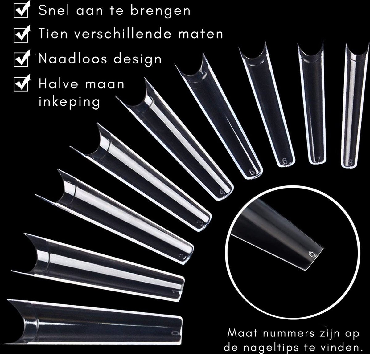 Transparante Nagel Tips 500 stuks