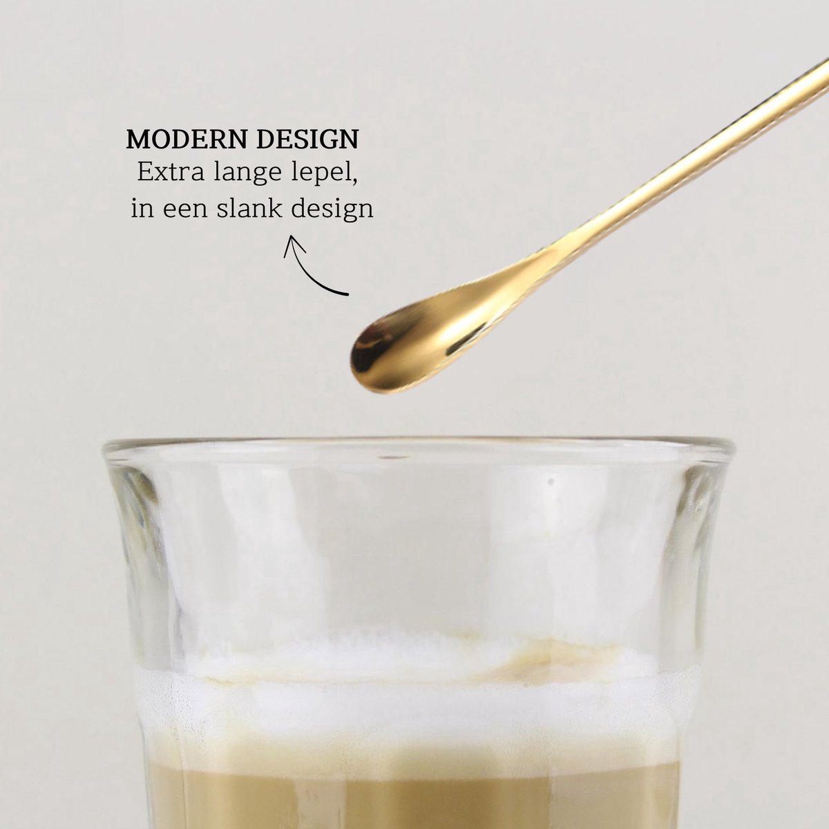 Dun Longdrinklepels 22cm Goud 6 Stuks