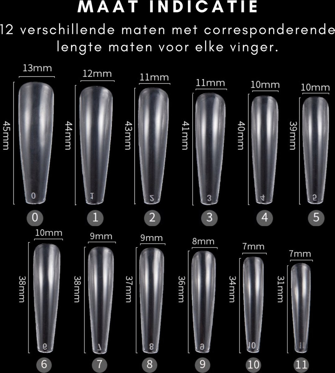 Transparante Nagel Tips 600 stuks
