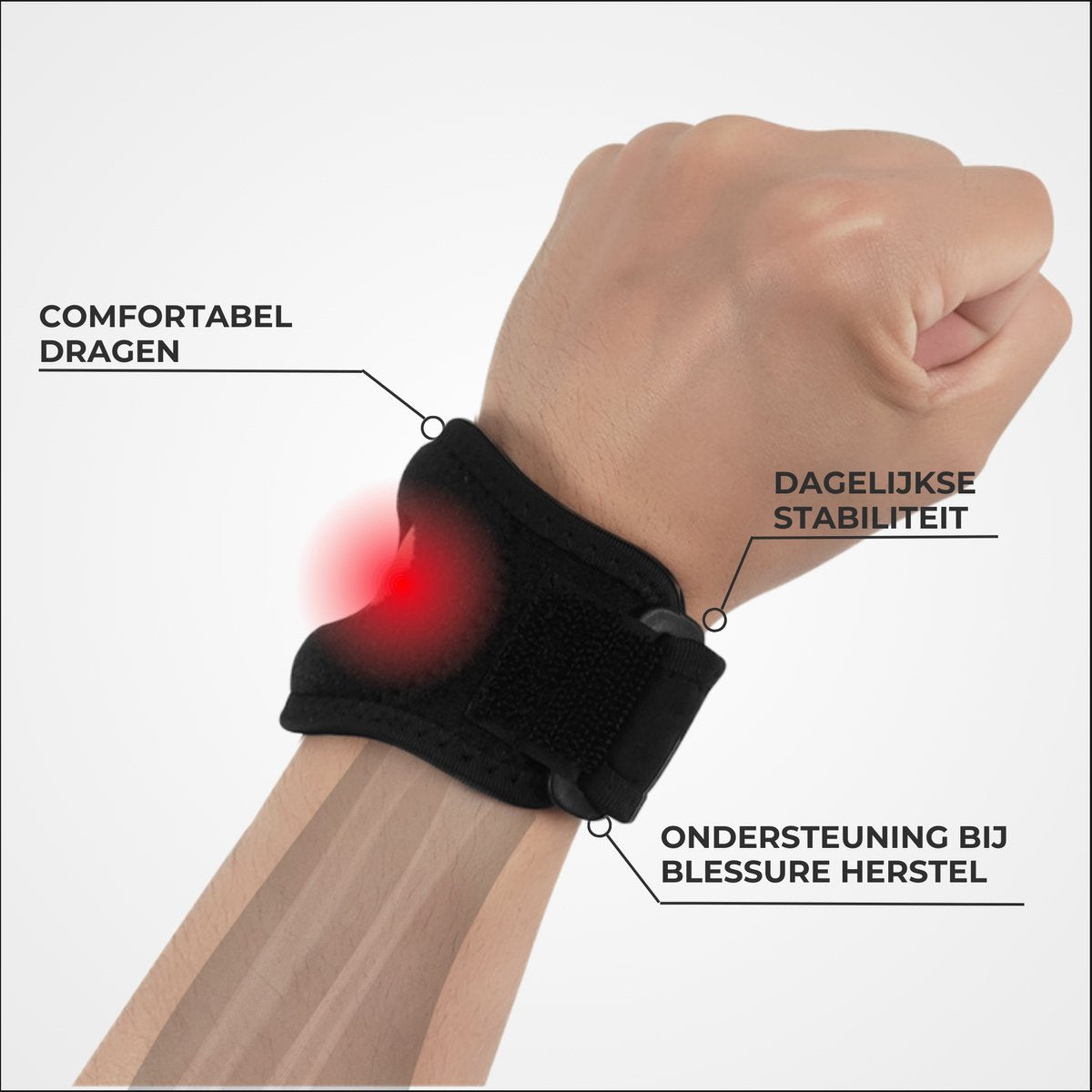TFCC Polsbrace 1 Paar Zwart