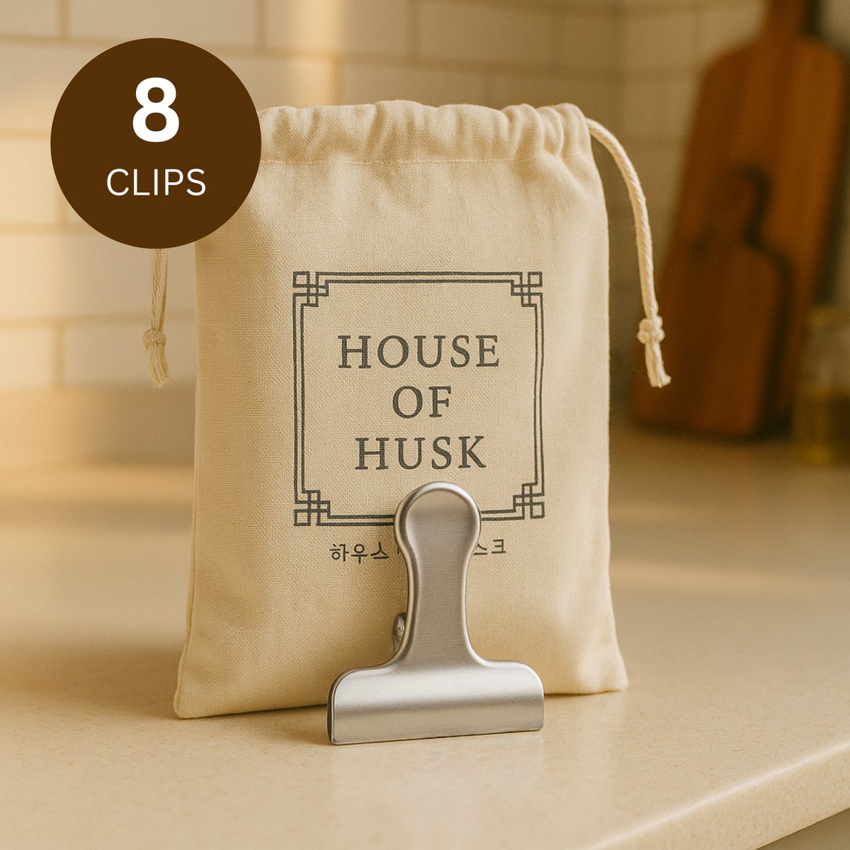 Vershoudclips Zilver 56mm 8 Stuks