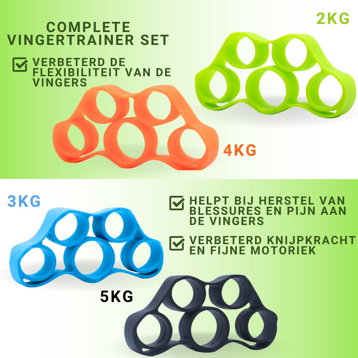 Teller Handtrainer 10-60kg 8 Delige Set