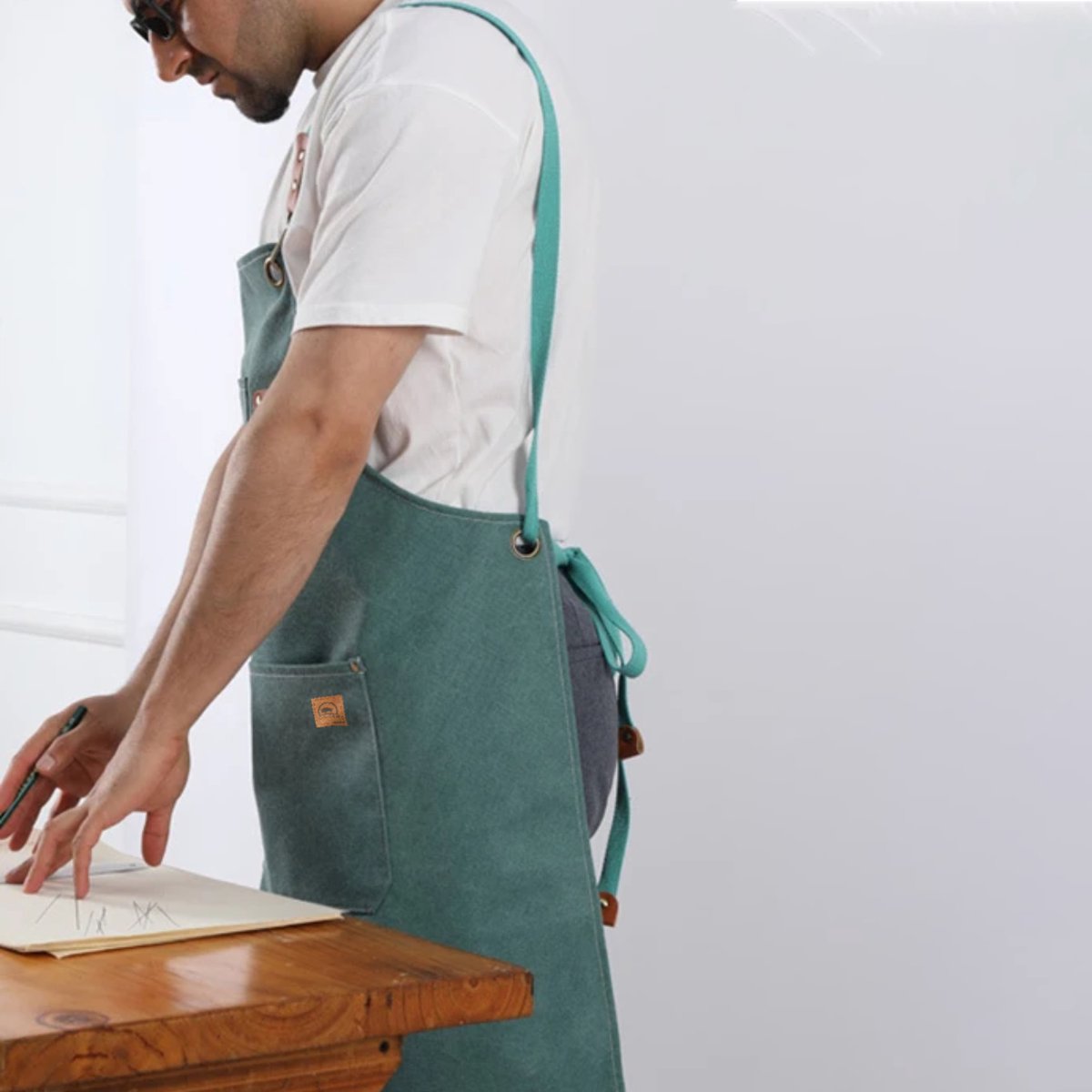Werkschort Turquoise