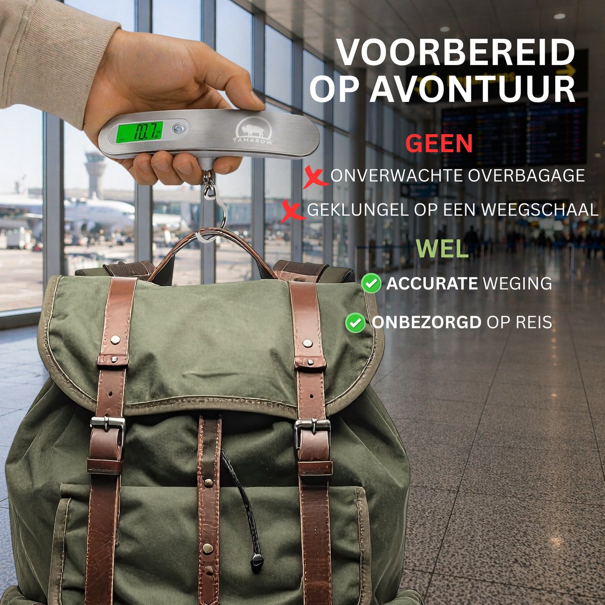Digitale Bagageweegschaal met Haak