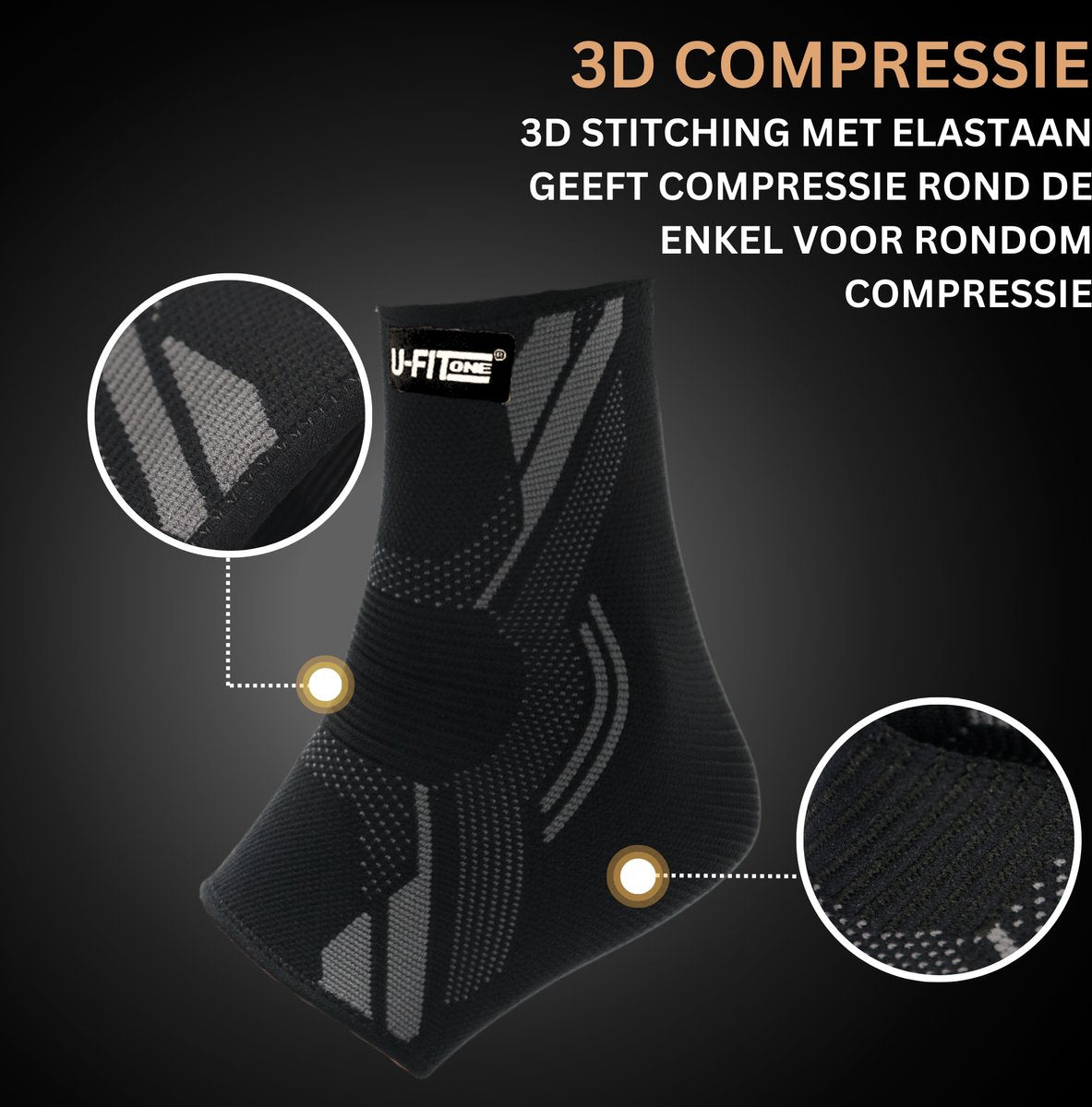 Enkelbrace 1 Paar Zwart