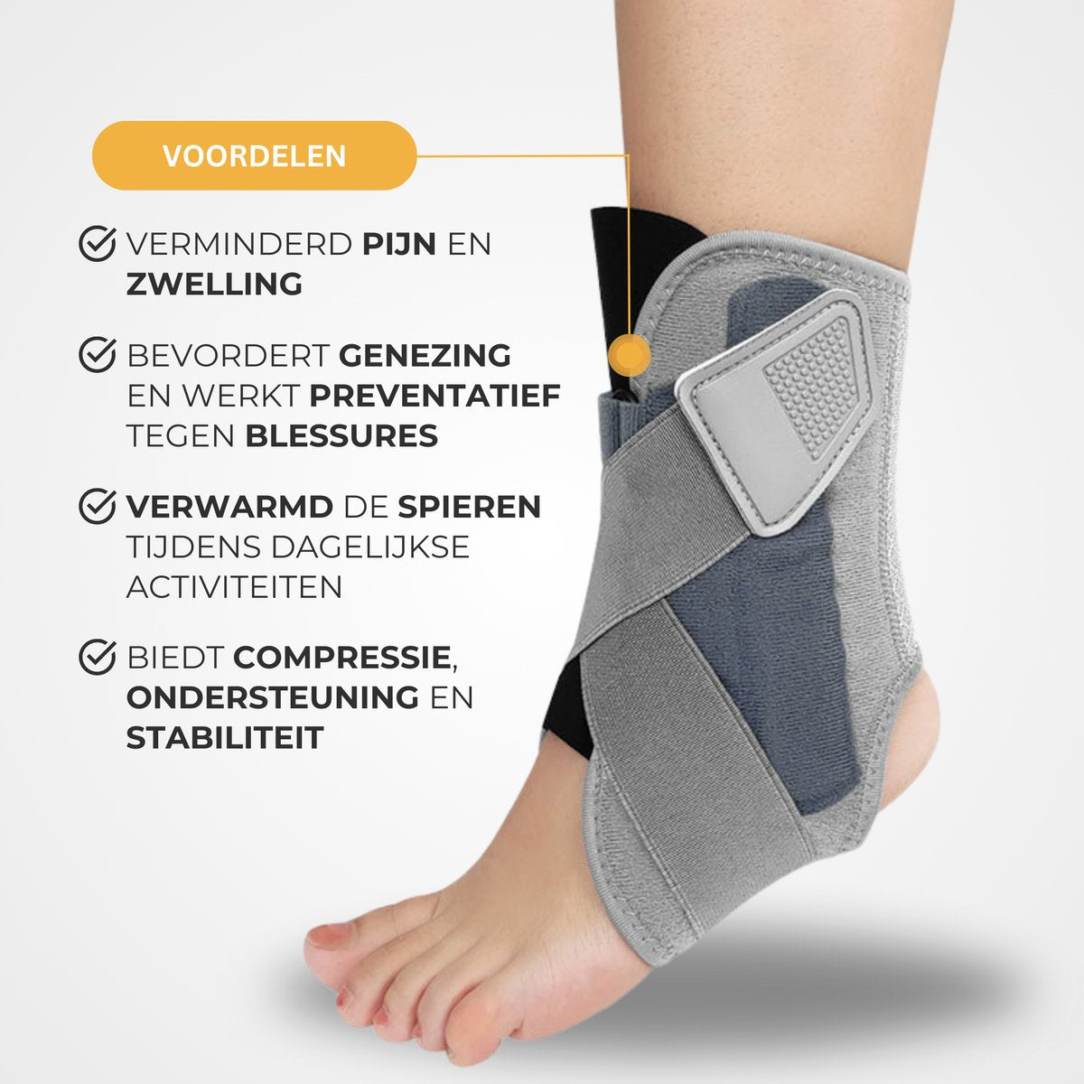 Enkelbrace 1 Stuk Grijs