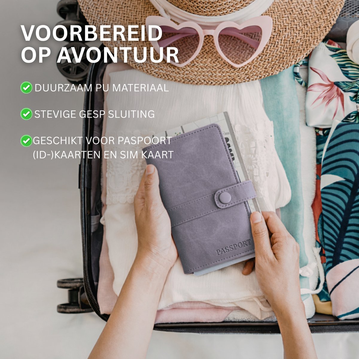 Paspoort Hoesje Grijs