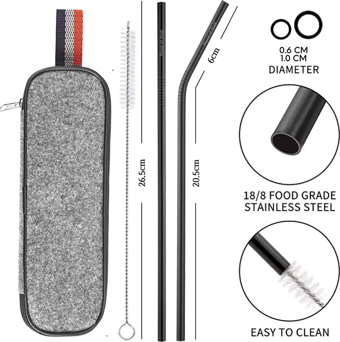 Reisbestek 7 Delig Zwart