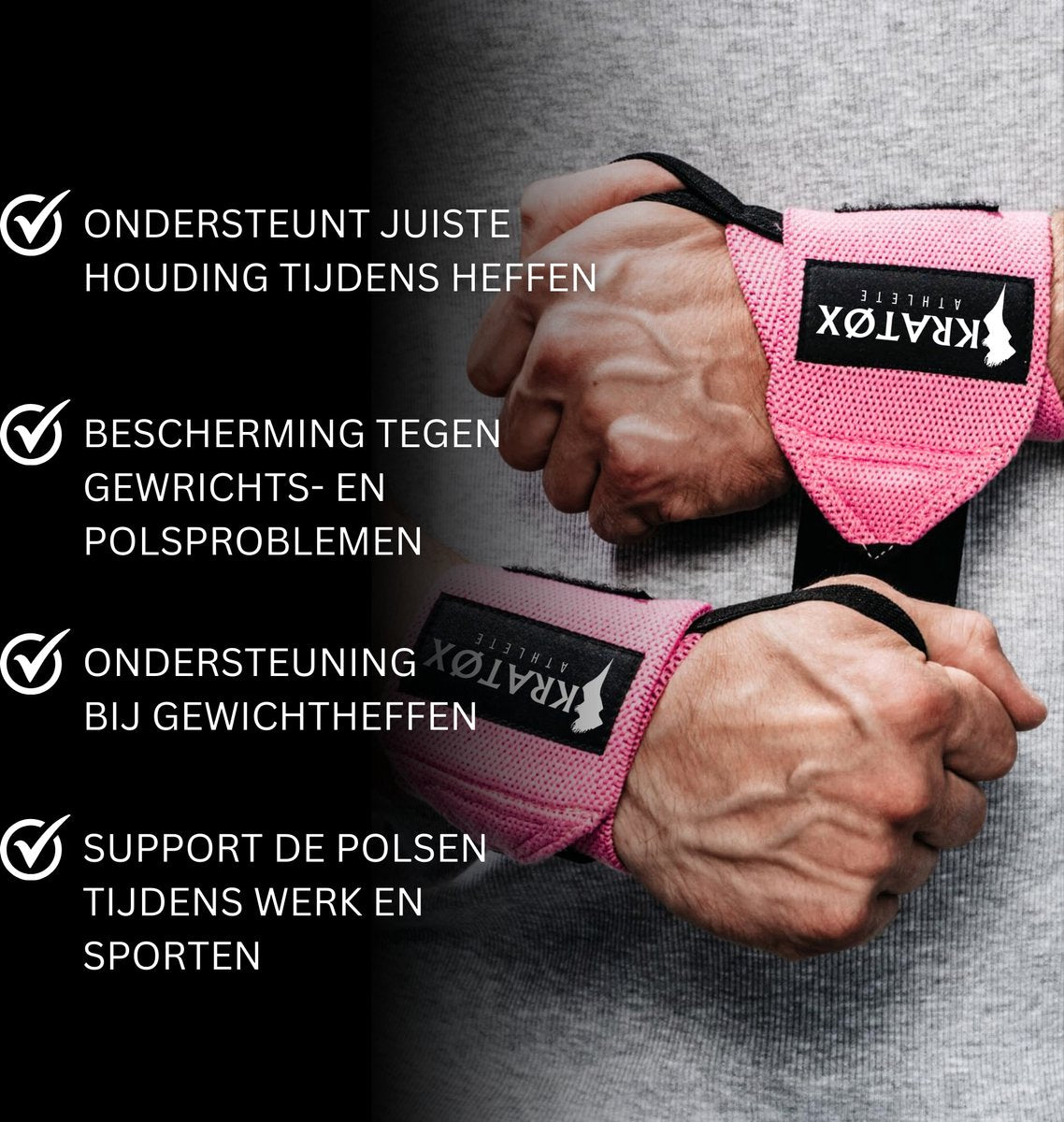 Wrist Wraps Roze 1 Paar