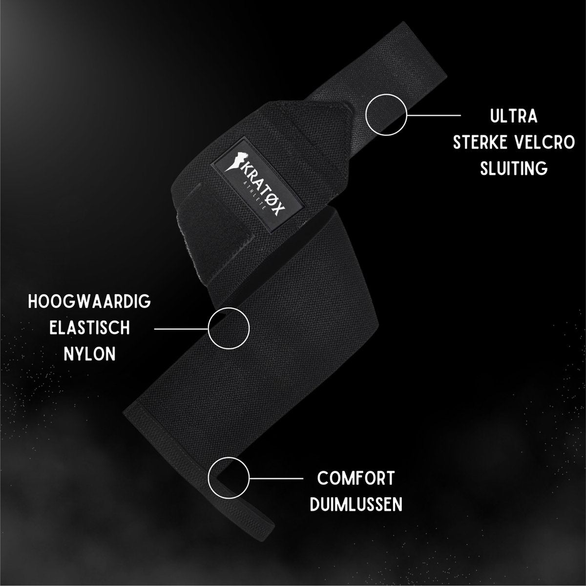 Wrist Wraps Zwart 1 Paar