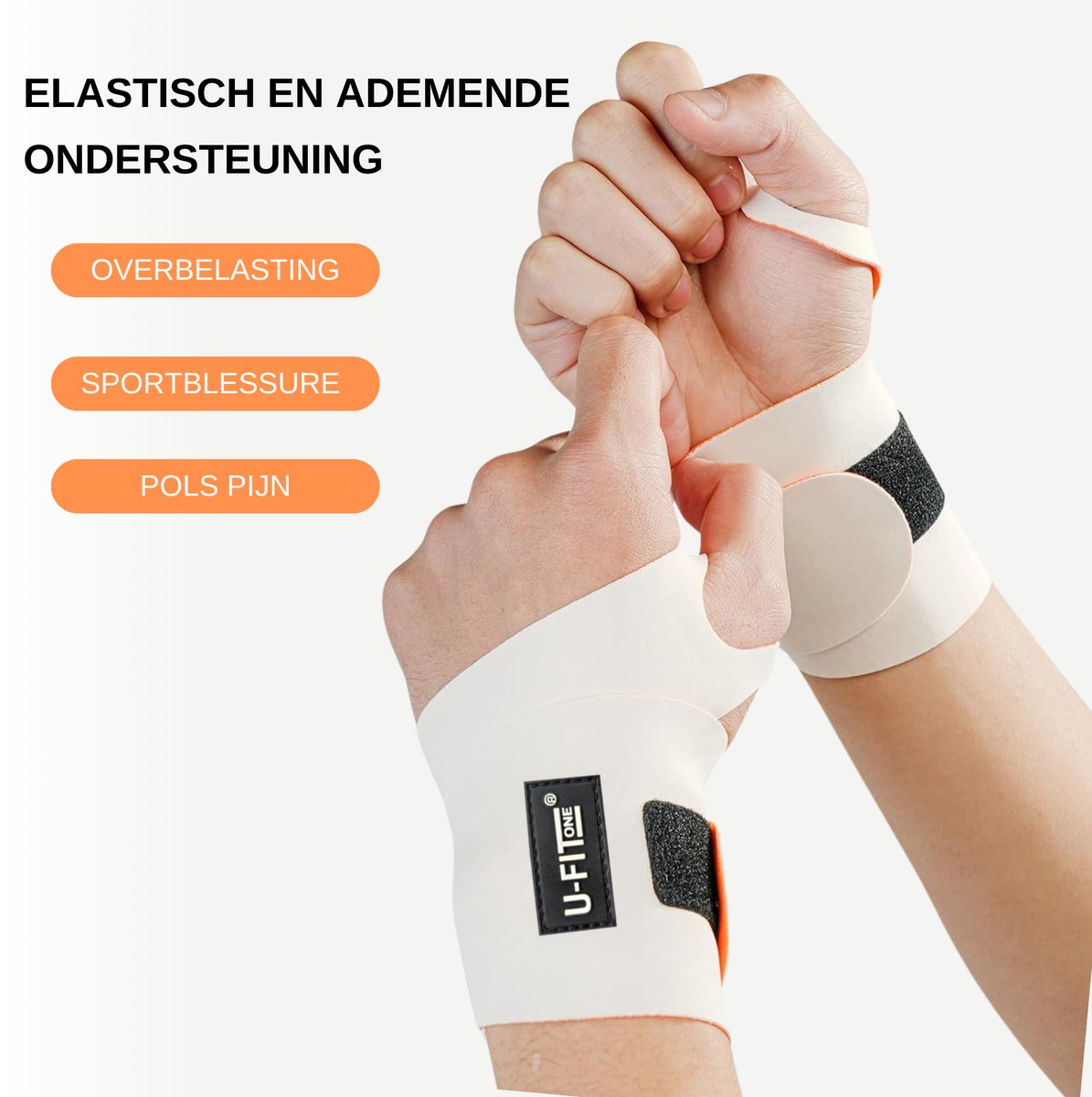 Wrist Wraps 1 Paar Beige