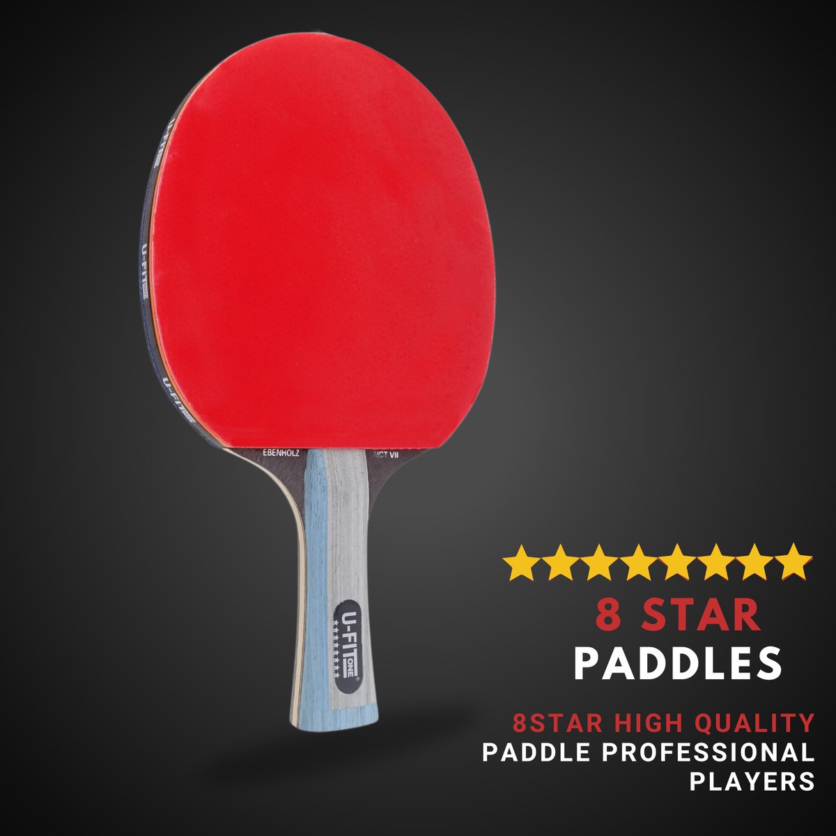 Premium Tafeltennis Bat 1 Stuk 8 Star