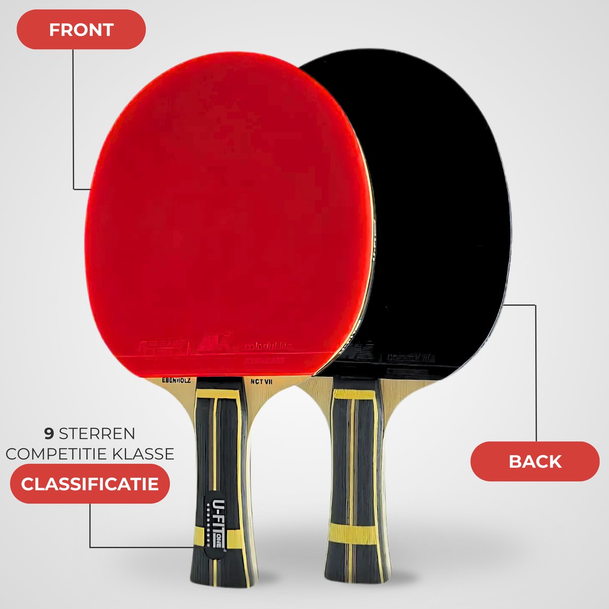 Tafeltennis Bat 1 Stuk 9 Star