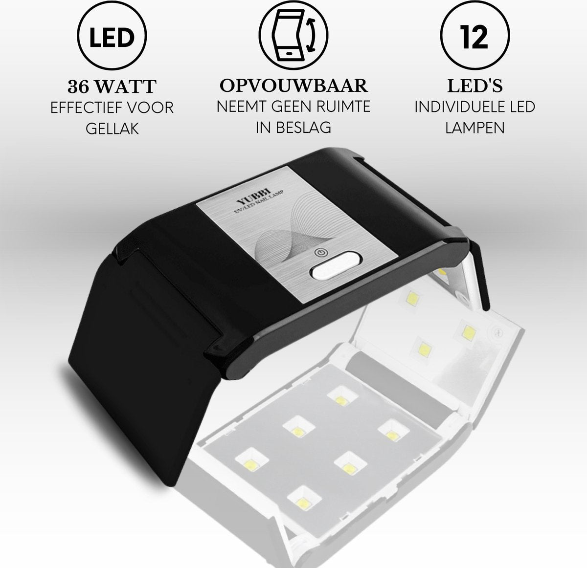 Opvouwbare Mini UV LED Nagellamp