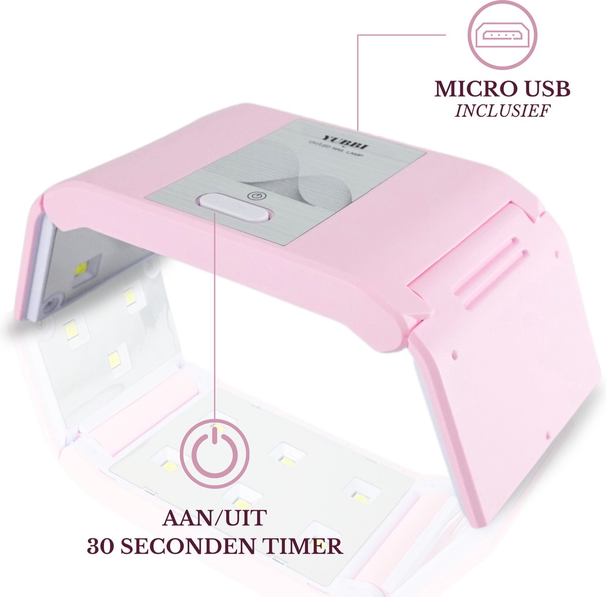 Opvouwbare Mini UV LED Nagellamp