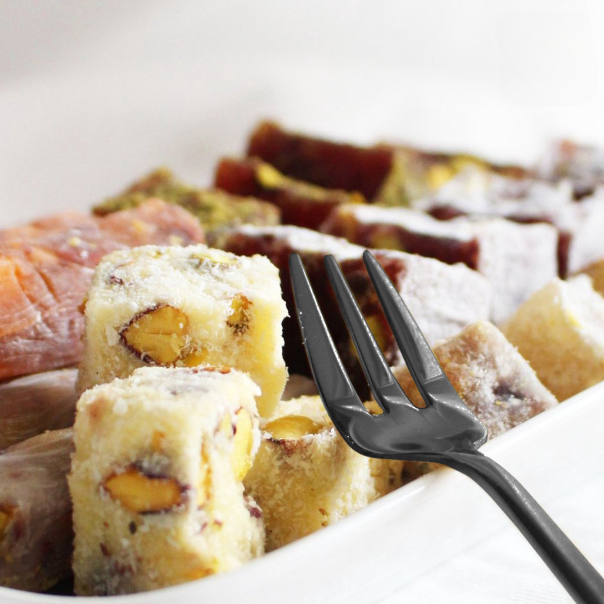 Gebaksvorken 12 Stuks Zwart