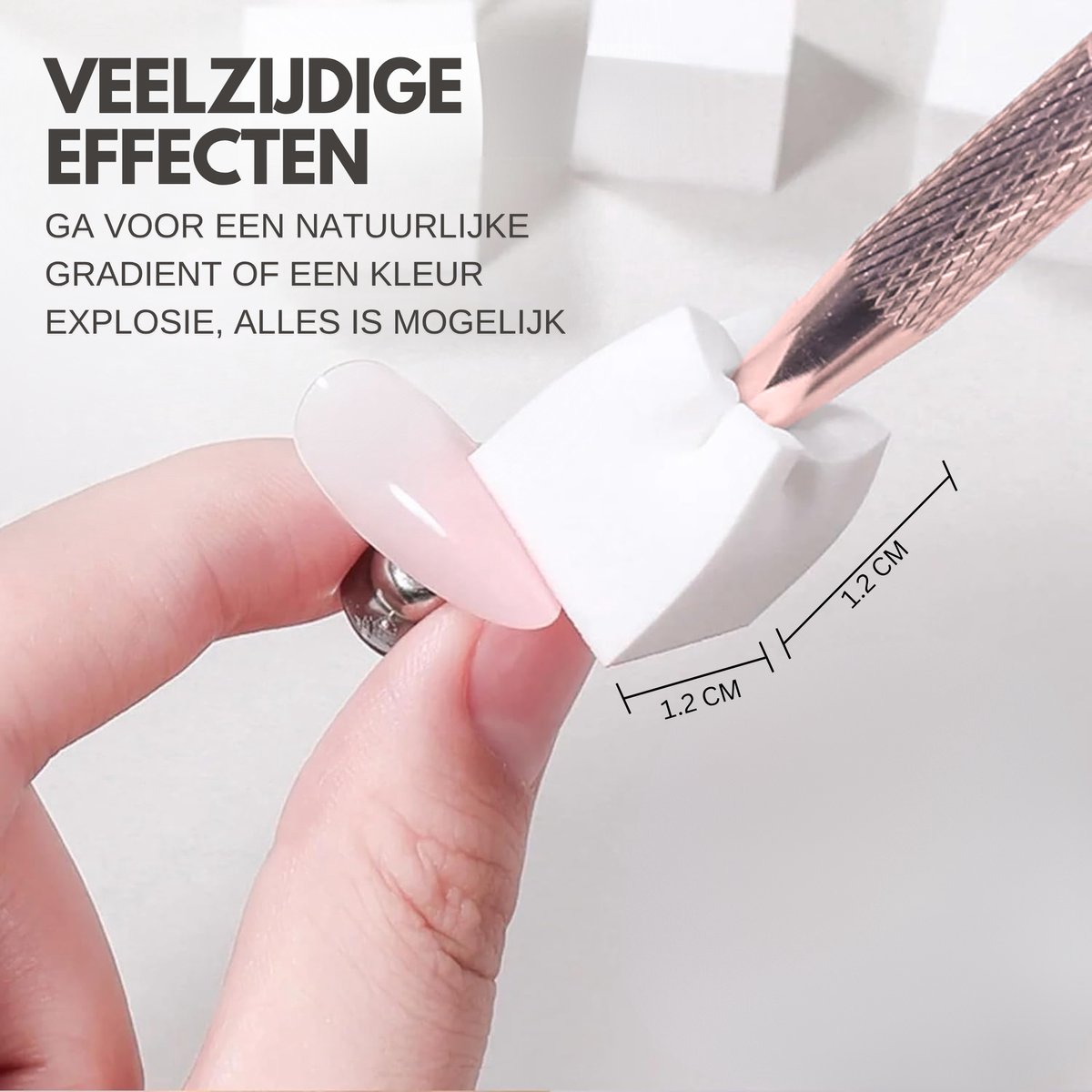 Gradient Ombre Nail Art Sponzen 500 Stuks Meerkleurig