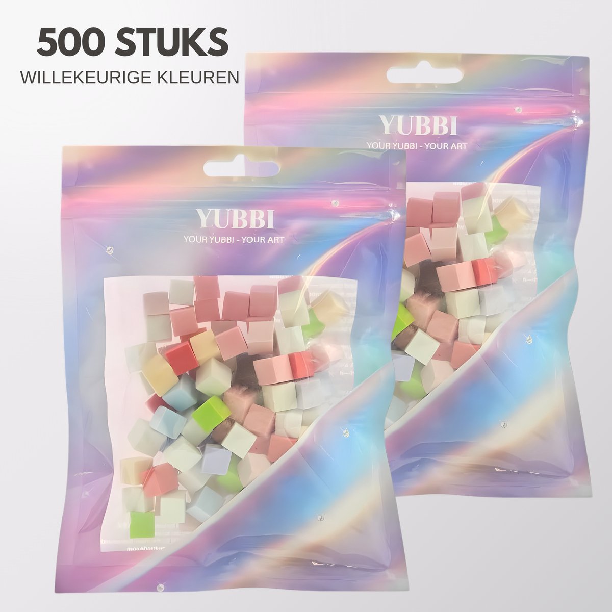 Gradient Ombre Nail Art Sponzen 500 Stuks Meerkleurig