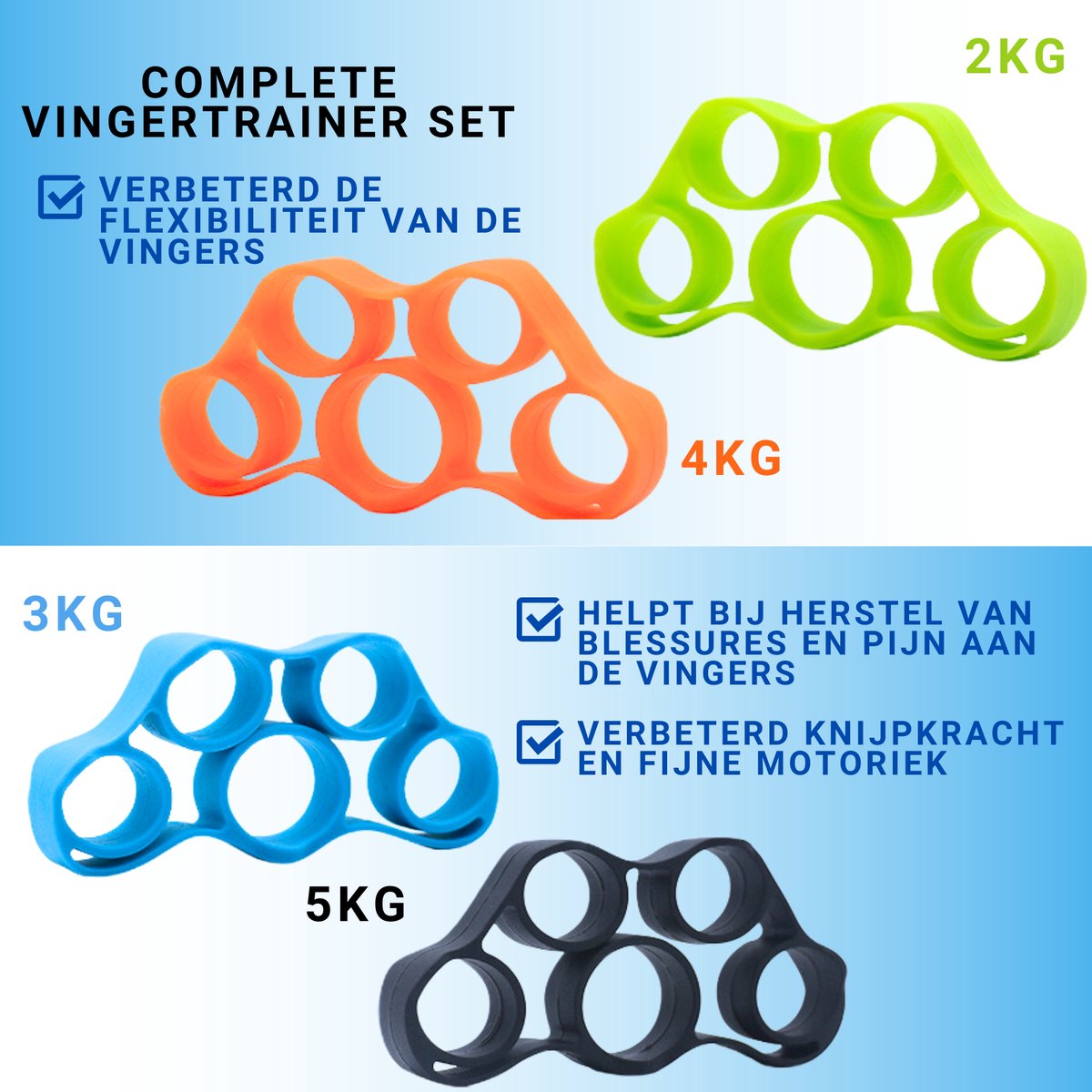 Teller Handtrainer 10-60kg 8 Delige Set